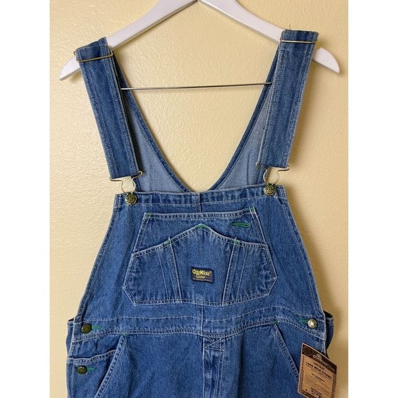 Deadstock Oshkosh B'Gosh Loose Fit Vestback Denim Bib Overalls Size Large - Picture 6 of 6